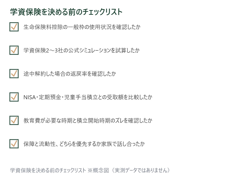 学資保険を決める前のチェックリスト