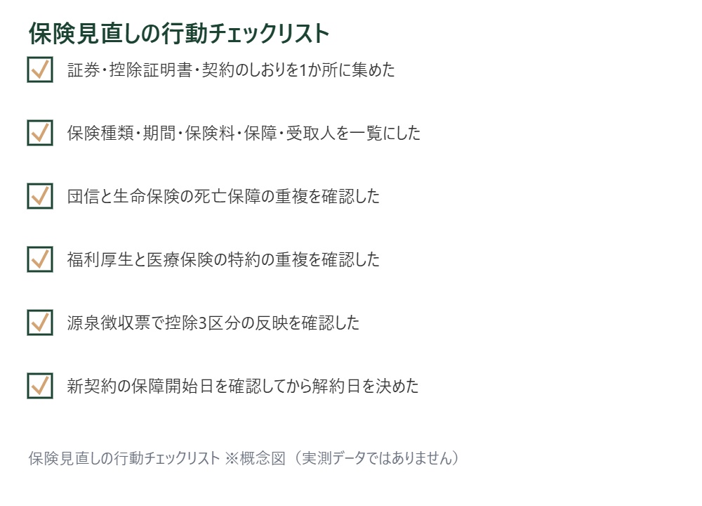 保険見直しの行動チェックリスト